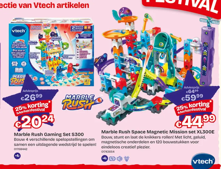 Aanbieding: Marble Rush Space Magnetic Mission set XL300E