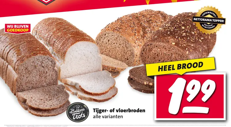 Aanbieding: Tijger- of vloerbroden