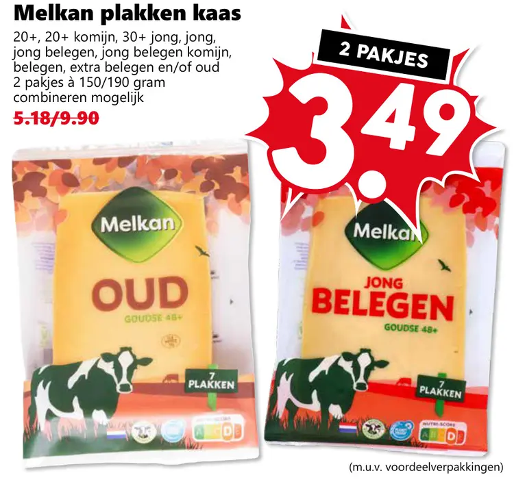 Aanbieding: Plakken kaas