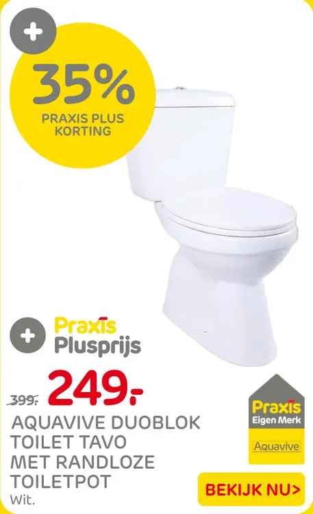 Aanbieding: Duoblok Toilet Tavo Met Randloze Toiletpot