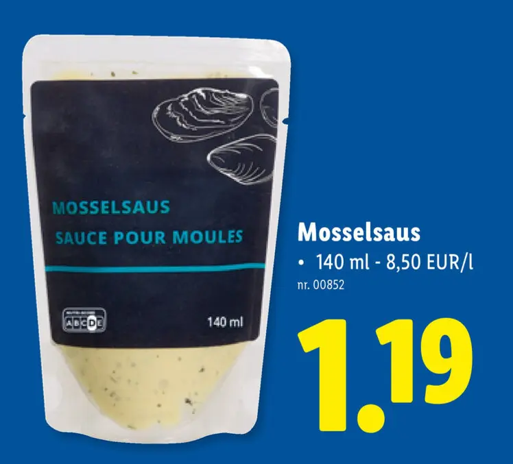 Promotie: Mosselsaus