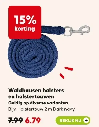 Aanbieding: halsters en halstertouwen