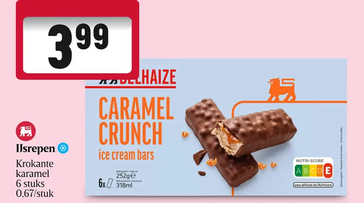 Promotie: Caramel Crunch ice cream bars