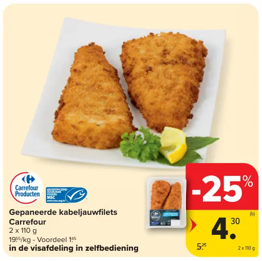 Promotie: Gepaneerde kabeljauwfilets