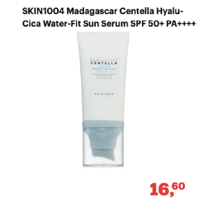 Promotie: SKIN1004 Madagascar Centella Hyalu-Cica Waterfit sun serum
