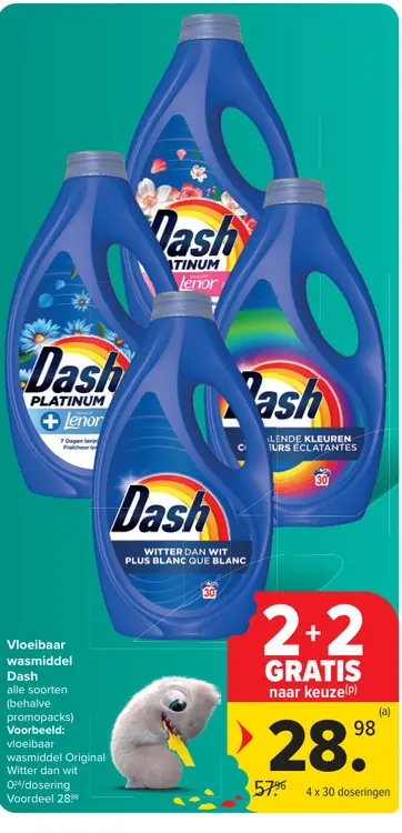 Promotie: Vloeibaar wasmiddel Dash