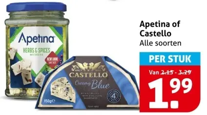 Aanbieding: Apetina or Castello