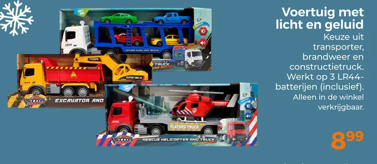 Aanbieding: Voertuig met licht en geluid