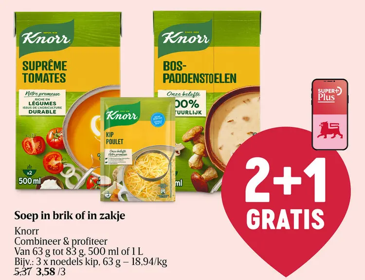 Promotie: Soep in brik of in zakje