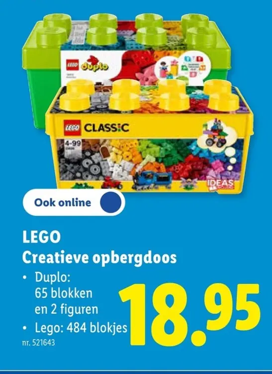 Promotie: LEGO Creatieve opbergdoos of Speelset Formule