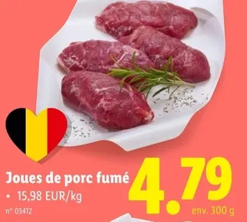 Offre: Joues de porc fumé