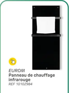 Offre: Panneau de chauffage infrarouge eurom sani 600w noir