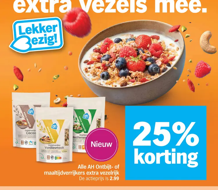 Aanbieding: AH Ontbijt- of maaltijdverrijkers extra vezelrijk