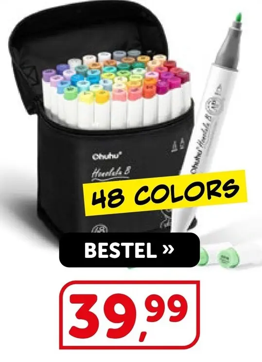 Aanbieding: 48 color markers