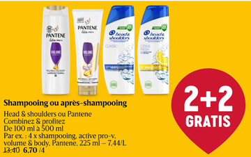 Offre: shampooing , active pro - v , volume & body , Pantene 