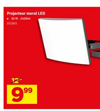 Aanbieding: Projecteur mural LED noir 30 W XANLITE