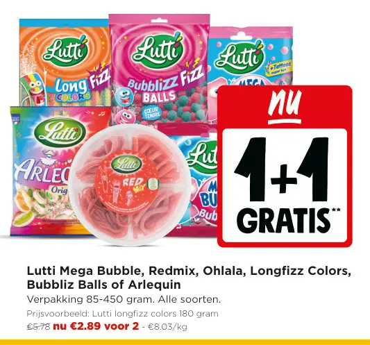 Promotie: Mega Bubble, Redmix, Ohlala, Longfizz Colors en meer