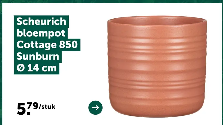 Promotie: Bloempot Cottage 850 Sunburn