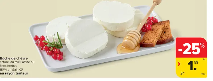 Offre: Bûche de chèvre