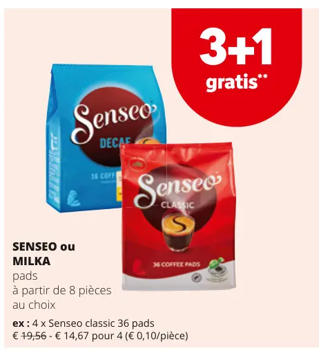 Offre: Senseo or Milka pads