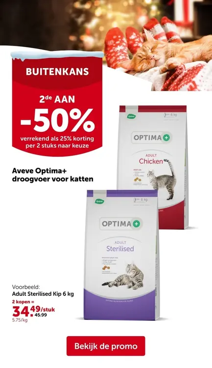 Promotie: Aveve Optima+ droogvoer voor katten
