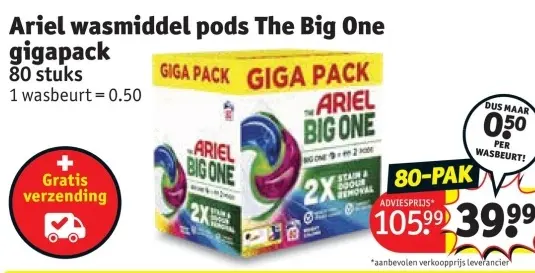 Promotie: wasmiddel pods The Big One