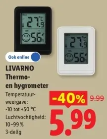 Aanbieding: Thermo- en hygrometer
