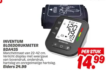 Aanbieding: Inventum bloeddrukmeter bda435