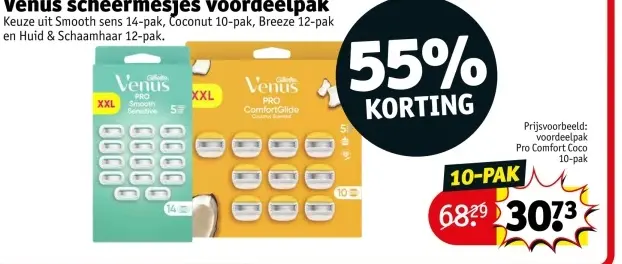 Aanbieding: Venus scheermesjes voordeelpak