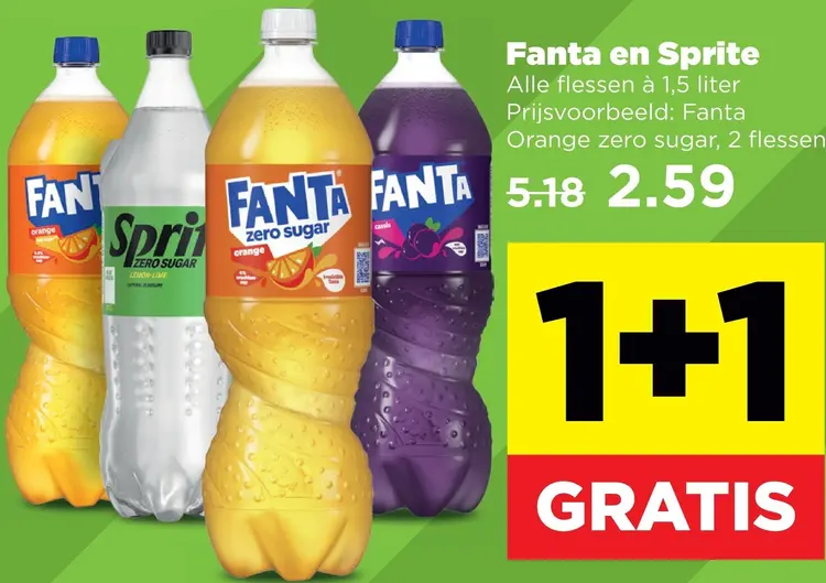 Aanbieding: Fanta en Sprite