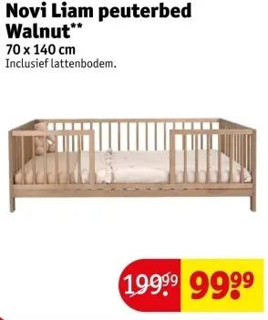 Aanbieding: Novi Liam peuterbed Walnut