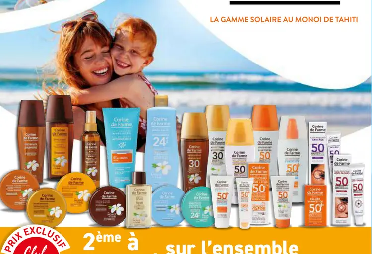 Offre: La gamme solaire au monoi de tahiti