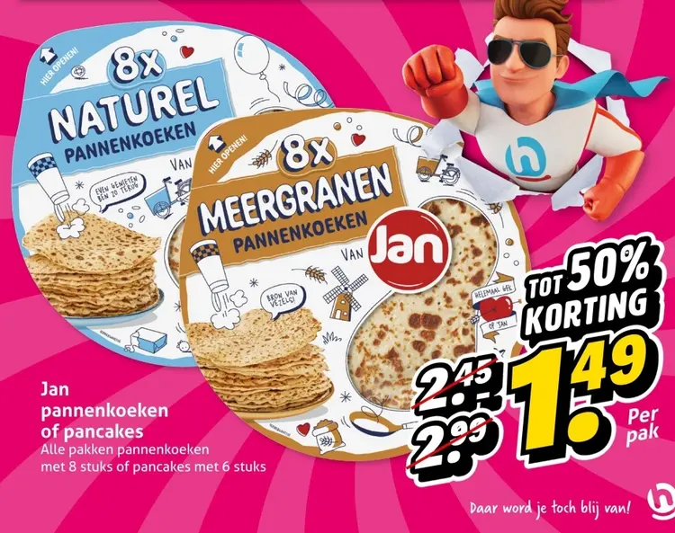 Aanbieding: Jan pannenkoeken of pancakes