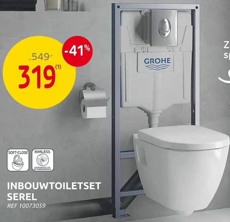 Promotie: Inbouwtoiletset Serel