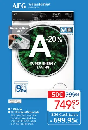 Promotie: Wasautomaat LR794HUD