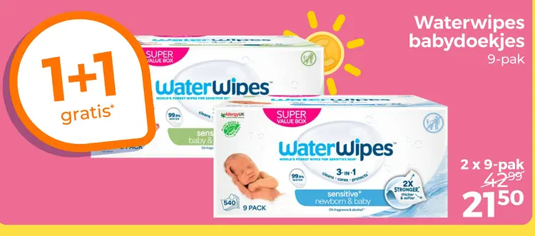 Aanbieding: Waterwipes babydoekjes
