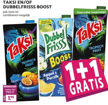 Aanbieding: Taksi en/of DubbelFrisss boost