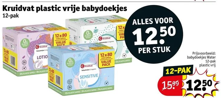Aanbieding: Plastic vrije babydoekjes
