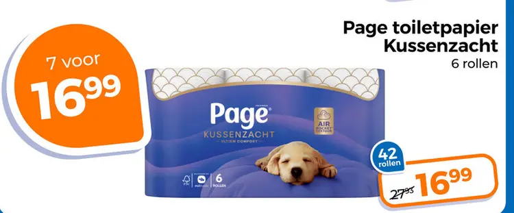 Aanbieding: Page toiletpapier Kussenzacht