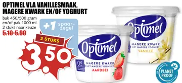 Aanbieding: Optimel vla vanillesmaak, magere kwark en/of yoghurt