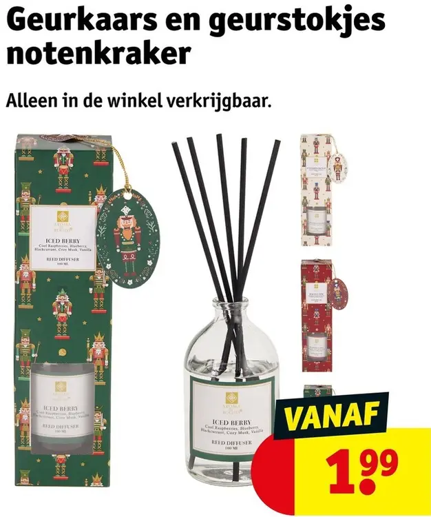 Aanbieding: Geurkaars en geurstokjes notenkraker