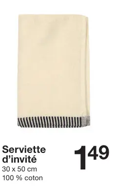 Offre: Serviette d'invité