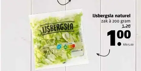 Aanbieding: IJsbergsla naturel
