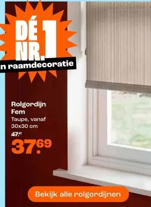 Promotie: Rolgordijn Fem
