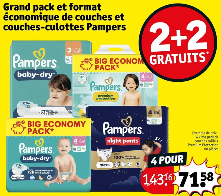 Offre: Grand pack et format économique de couches et couches-culottes