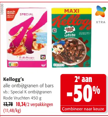 Promotie: alle ontbijtgranen of bars