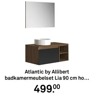 Aanbieding: Atlantic by Allibert badkamermeubelset Lia 90