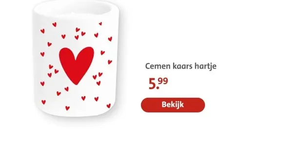 Aanbieding: Cemen kaars hartje