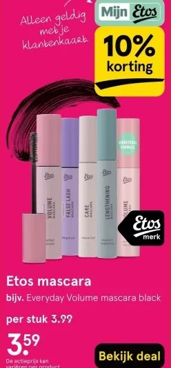 Aanbieding: Etos mascara