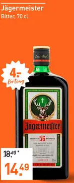 Aanbieding: Jägermeister 70CL Jenever, Bitter & Vieux